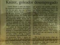 Matria antiga sobre Kaizer em um jornal carioca nos anos 80