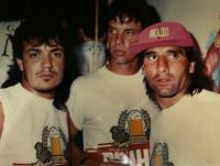 Kaiser, Gacho e Renato Gacho em um carnaval no Rio