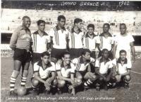 Defendendo o gol do Campo Grande, em 1962, o último clube que atuou como profissional