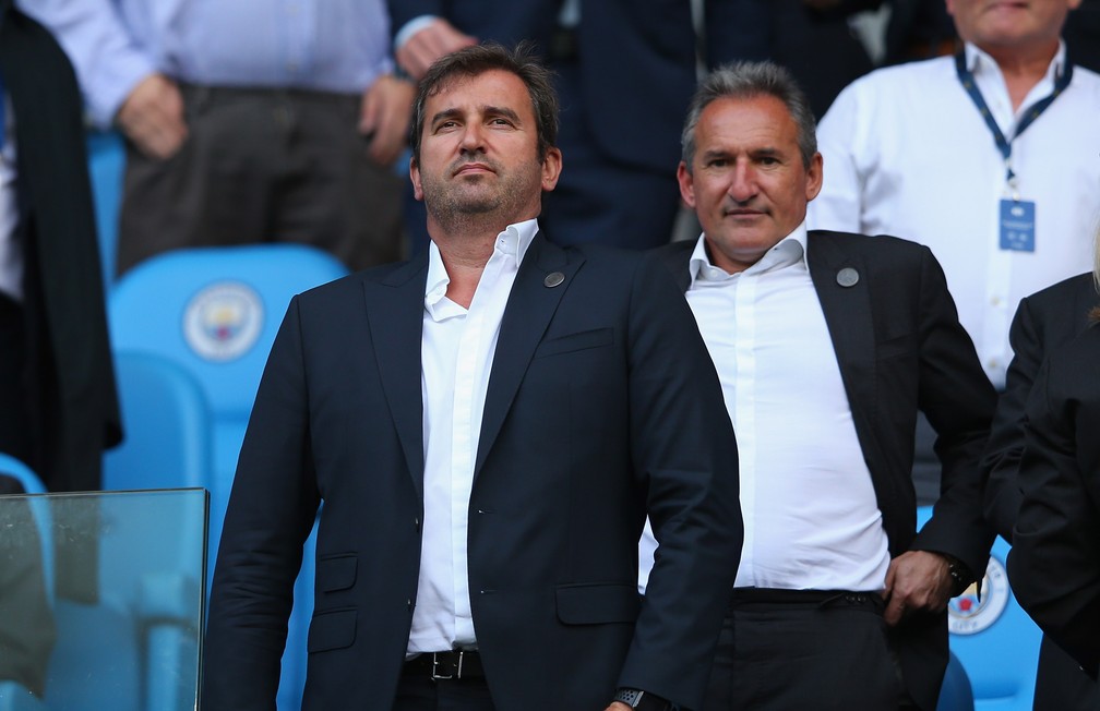 Ferran Soriano, CEO do City Football Group, e Txiki Begiristain, diretor de futebol do Manchester City