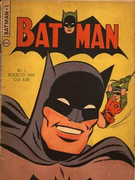 1ª edição da revista do Batman no Brasil, em março de 53, teve homenagem ao time do Vasco campeão de 52