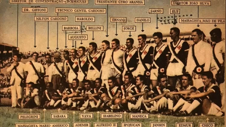 Contracapa da 1ª revista do Batman no Brasil tem foto do time do Vasco campeão carioca de 1952